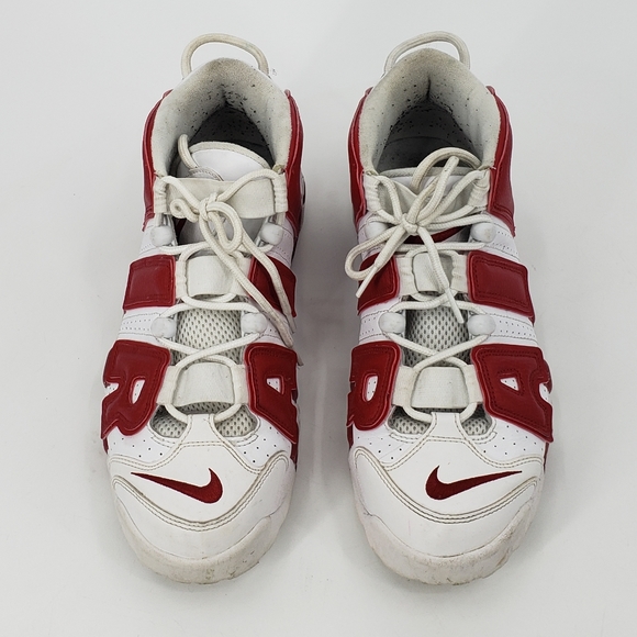 NIKE AIR more uptempo varsity red sneakers